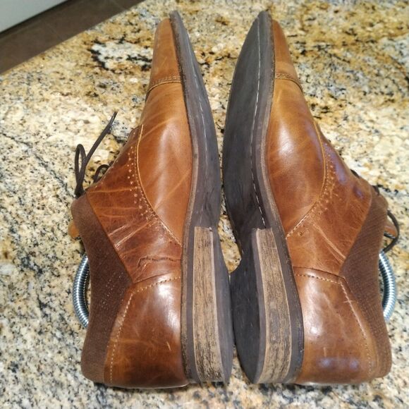 Bullboxer Davide Brown Leather Lace Up Casual Oxfords Dress Shoes Men's Sz 8 - Picture 6 of 12